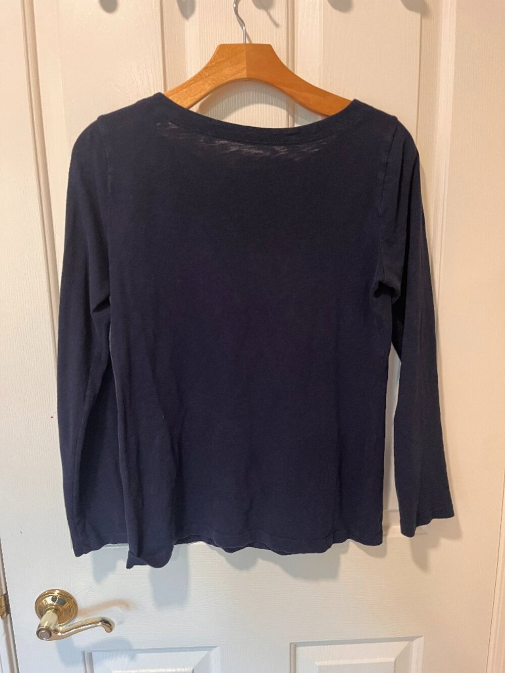 Simple Well Fitt J Crew Navy Long Sleeve Top